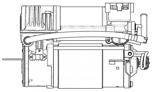 Компрессор пневмоподвески для а/м Mercedes-Benz E (W211) (02-) /S (W220) (98-)