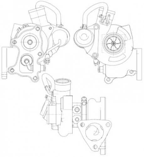 Турбокомпрессор для автомобилей Hyundai H1 Starex (00-) 2.5D [D4CB]