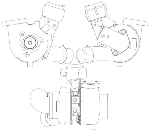 Турбокомпрессор для а/м Hyundai H1 Starex (07-) 2.5D [D4CB, A2] Е-4 (тип BV43)