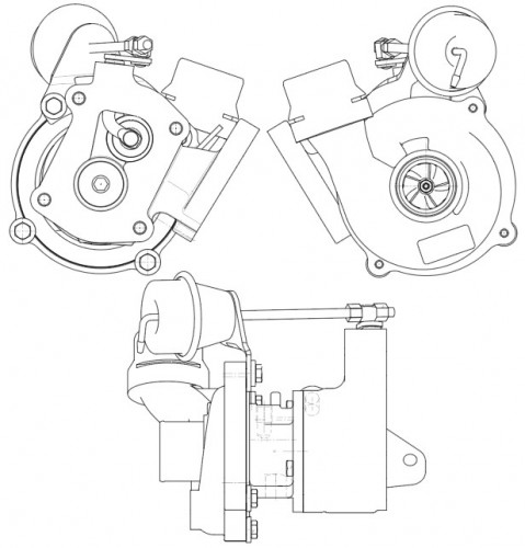 Турбокомпрессор для а/м Renault Duster (10-)/Megane (02-) 1.5d (K9K) (тип KP35)