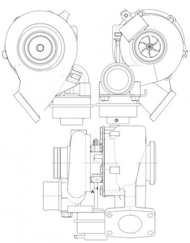 Турбокомпрессор для а/м VW Crafter (06-) 2.5D (тип TD04L4-VG)