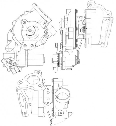 Турбокомпрессор для а/м Toyota Land Cruiser 200 (07-) 4.5D [1VD-FTV] (тип RHV4)