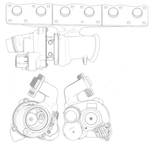 Турбокомпрессор для а/м BMW X5 (E70) (10-)/X6 (E71,E72) (08-) 3.0T [N55] (тип B03)
