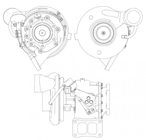 Турбокомпрессор для а/м FAW J6 CA3310/CA3250 (13-) 11.0D [CA6DM2 E-5] (тип HX55W)