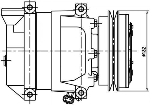 Компрессор кондиционера Chevrolet Lanos (02-) 1.5i