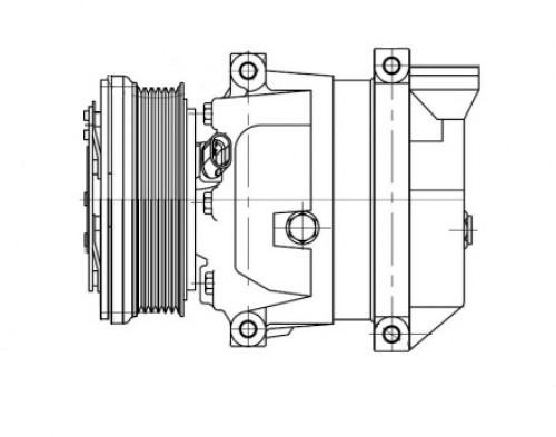 Компрессор кондиционера для автомобилей Aveo (02-) 1.4i (под ремень 6PK)