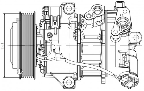 Компрессор кондиционера для автомобилей KIA K5 (20-) 2.5i