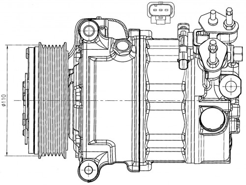 Компрессор кондиционера для автомобилей Land Rover Range Rover (13-) 4.4i (LCAC 1007)