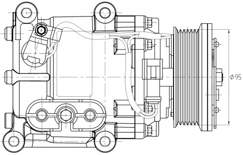 Компрессор кондиционера для автомобилей Ford Fusion (02-)/Fiesta (01-)