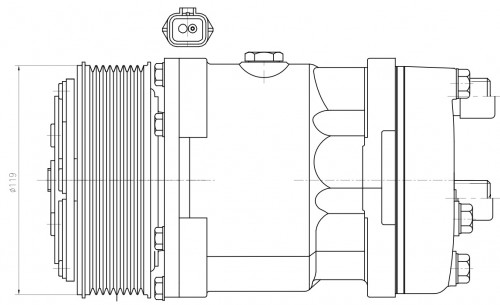 Компрессор кондиционера для автомобилей MAN TGL (05-)/TGM (05-)