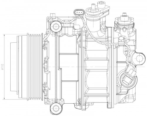 Компрессор кондиционера для автомобилей Mercedes-Benz V (W447) (14-)