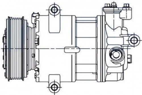 Компрессор кондиционера для автомобилей PSA Boxer (06-)/Jumper (06-) 2.2JTD (110mm 6PK)