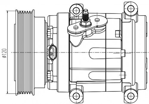Компрессор кондиционера SsangYong New Actyon/Korando C (12-)