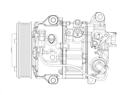 Компрессор кондиционера для автомобилей RAV4 (13-) 2.0i [3ZRFE]