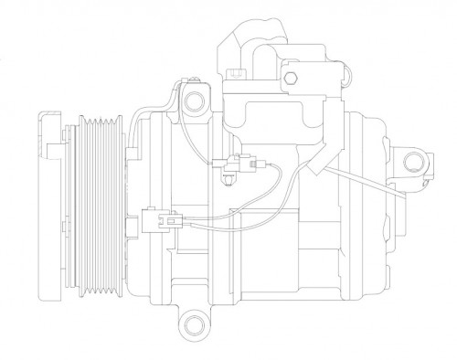 Компрессор кондиционера для автомобилей Land Cruiser 100 (98-)/Lexus LX II (98-) 4.7i