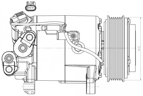 Компрессор кондиционера для автомобилей BMW X3 (F25) (10-)/X1 (F48) (15-) 2.0D (с эл. магн. муфтой)