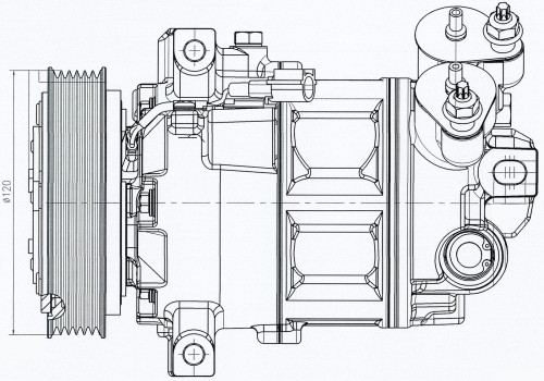 Компрессор кондиционера для автомобилей Geely Coolray (18-)/Tugella (19-) 1.5T/2.0T