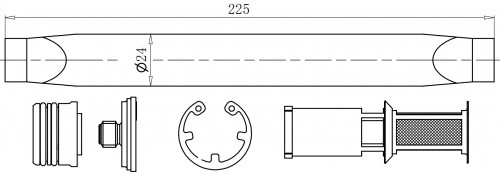 Осушитель кондиционера для автомобилей Skoda Octavia (08-)/VW Golf V (03-)/Golf VI (09-) (тип Modine)