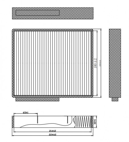 Фильтр салона для а/м Лада Priora 2170-72 Priora тип Panasonic (уголь.)