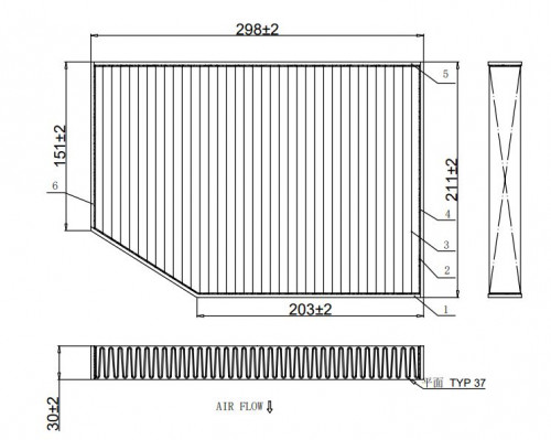 Фильтр салона для а/м BMW X3 G01/F97(17-)/X4 G02/F98(18-)/3 G20/G80/G28(18-) (салон. уголь.)