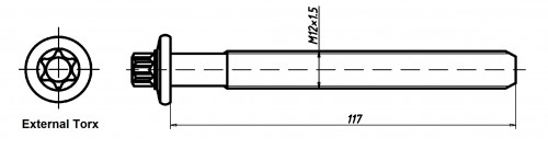 Болты ГБЦ для а/м Renault Duster (10-)/Kaptur (16-)/Nissan Terrano (14-) 1.8i/2.0i [F4R] (10 шт.)