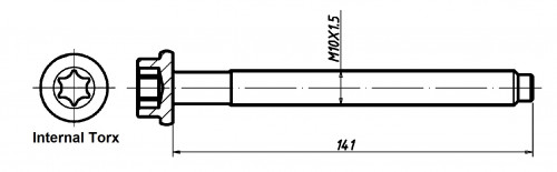 Болты ГБЦ для а/м Ford Focus II (05-)/Focus III (11-)/Fusion (02-) 1.4i/1.6i [HWDA; IQDB; PNDA; FYJA] (10 шт.)