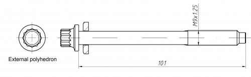 Болты ГБЦ для а/м Mitsubishi Lancer IX (03-)/BYD F3 (05-) 1.3i/1.5i/1.6i [4G18] (10 шт.)