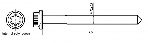 Болты ГБЦ для а/м VW Tiguan (16-)/Skoda Octavia (13-) 1.8T/2.0T [CAWA; CZPA; CDAB] н/о (10 шт.)