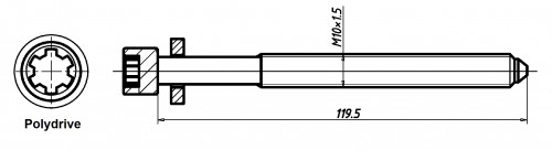 Болты ГБЦ для а/м Skoda Octavia A5 (04-)/VW Jetta III (04-) 1.6i/2.0i [BGU; BSE; BSF] (10 шт.)