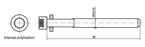 Болты ГБЦ для а/м Audi 100 (90-)/80 (91-) 2.0i/2.2i/2.3i [AAR; NF] (12 шт.)