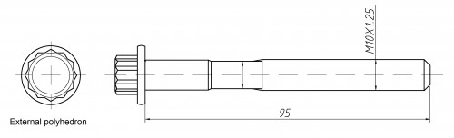 Болты ГБЦ для а/м Toyota Ipsum (96-)/RAV4 (94-)/Caldina (92-) 2.0i/2.2i [3S; 5S] (10 шт.)