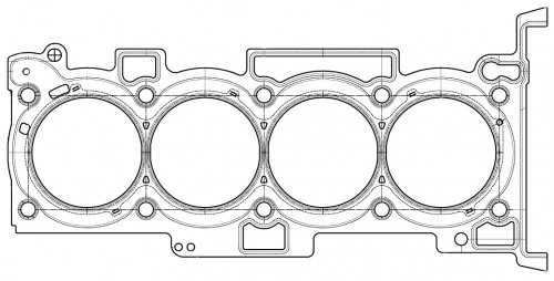 Прокладка ГБЦ для а/м Kia Sorento (09-)/Optima (12-)/Hyundai Santa Fe (10-) 2.4i