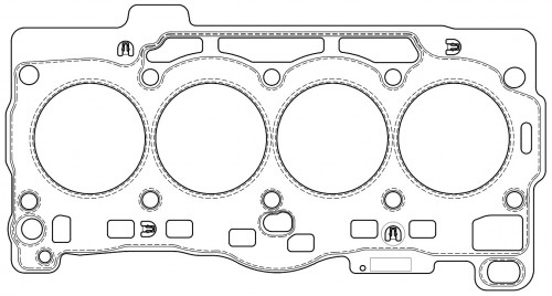 Прокладка ГБЦ для а/м Skoda Octavia A7 (12-)/Karoq (17-)/Kodiaq (16) 1.4TSi [CZEA]