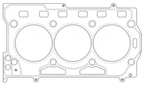 Прокладка ГБЦ для а/м Skoda Fabia (99-)/(07-)/Rapid (12-) 1.2i [BZG...]