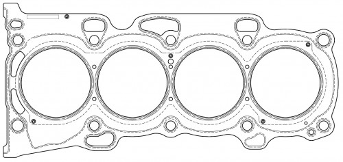 Прокладка ГБЦ для а/м Toyota RAV4 (00-)/(06-)/Avensis (03-)/Camry (01-) 2.0i [1AZ-FE;1AZ-FSE]