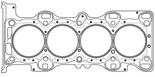Прокладка ГБЦ для а/м Mazda CX-7 (06-) 2.3T