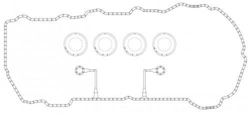 Прокладка клапанной крышки для а/м Hyundai Creta (16-)/Tucson (15-)/i40 (12-) 2.0i (кмпл.)