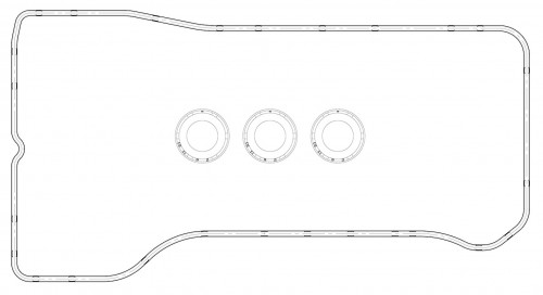 Прокладка клапанной крышки для а/м Toyota Highlander (07-)/Lexus RX (08-)/Camry (06-) 3.5i (кмпл. прав.)