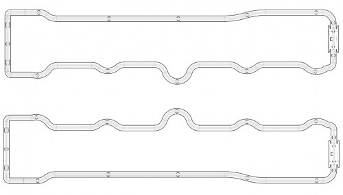Прокладка клапанной крышки для а/м Opel Vectra B (95-)/Tigra (94-) 1.4i/1.6i (кмпл. 2шт.)