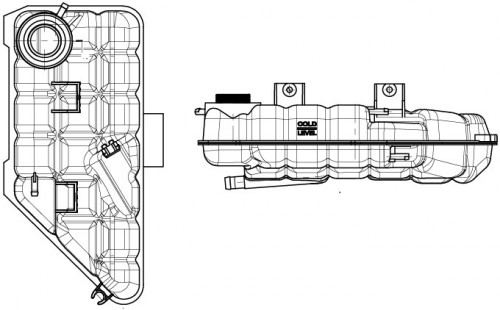 Бачок расширительный охлаждающей жидкости для а/м Mercedes-Benz ML (W163) (98-)
