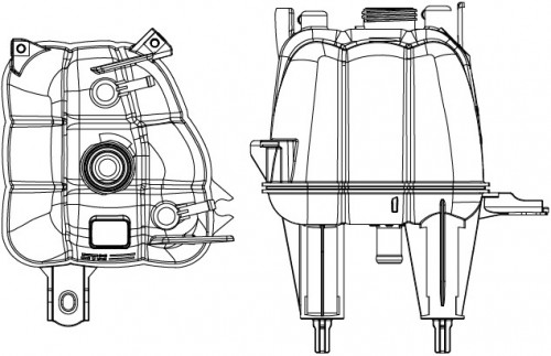 Бачок расширительный охлаждающей жидкости для а/м Peugeot Boxer (06-)/Citroen Jumper (06-) (без датчика)