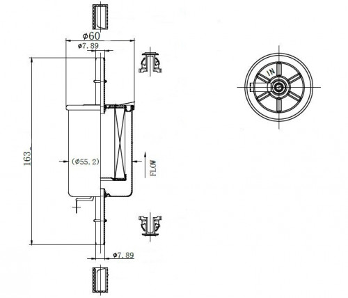 Фильтр топливный для а/м Chery Tiggo 7 (19-)/Chevrolet Lacetti (04-)/Lanos (04-)/Nexia (08-)