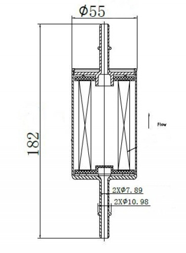 Фильтр для а/м Ford Focus I (98-)/II (05-)/Mazda 3 (03-) 1.25i/1.4i/1.6i/2.0i (топл.) (LFF 10307)