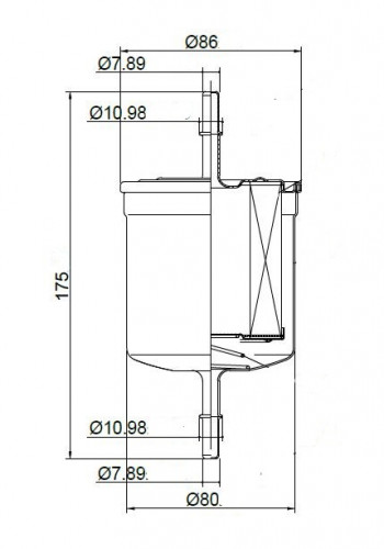 Фильтр топливный для а/м Volvo S60 (00-)/(04-)/S80 (99-)/(03-)/XC70 (04-)/(07-) 2.4i/2.5i/3.2i