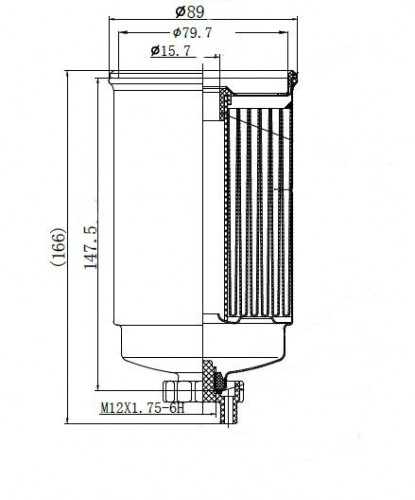 Фильтр топливный для а/м Ford Transit (91-) 2.5D (-09.97)