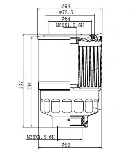 Фильтр топливный для а/м Mitsubishi Pajero II (90-)/Sport (98-)/L200 (96-) 2.5D