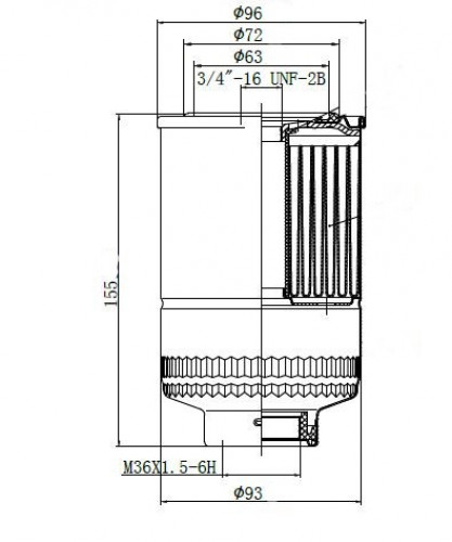 Фильтр топливный для а/м Nisssan Patrol (97-)/NP300 (08-) 2.5D/2.8D/3.0D
