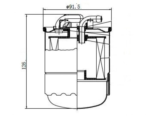 Фильтр топливный для а/м Mercedes Sprinter (13-)/V (W639)(03-) 2.1D