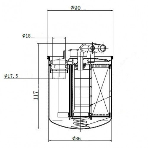 Фильтр для а/м Mercedes GL X164 (06-)/ML W164 (05-)/V W639 (10-) 2.1D/3.0D (топл.диз.) (LFF 15315D)