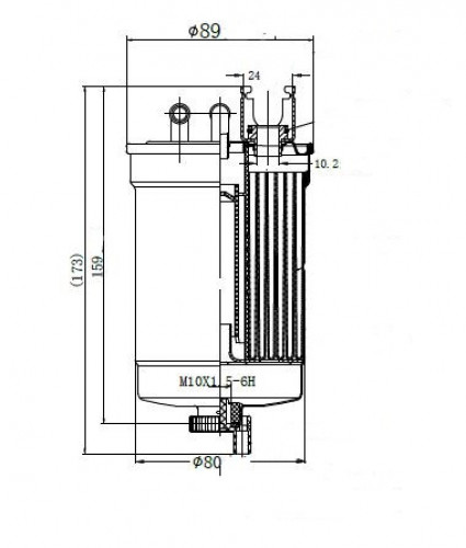 Фильтр для а/м VAG Transporter T4 (90-) 1.6D/1.7D/1.9D/2.4D/2.5D (топл.диз.) (LFF 18302D)
